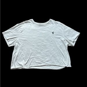 Polo Ralph Lauren: White Cropped Tee
